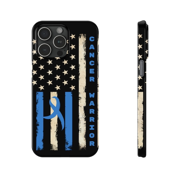 Prostate Cancer Warrior Flag iPhone 15 Cases. Cancer Awareness, Prostate Cancer iPhone case