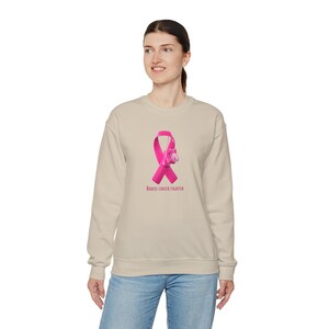 Badass Breast Cancer Fighter Sweatshirt. Cancer awareness image 9