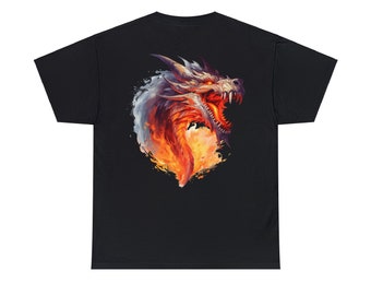 Angry Golden Dragon T-Shirt, Perfect for fantasy dragon lover, knightcore, medieval knight. Dragon shirt