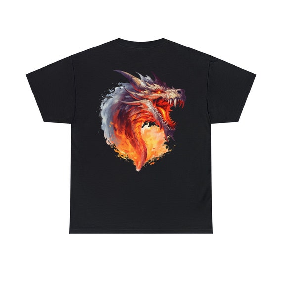 Angry Golden Dragon T-Shirt, Perfect for fantasy dragon lover, knightcore, medieval knight. Dragon shirt