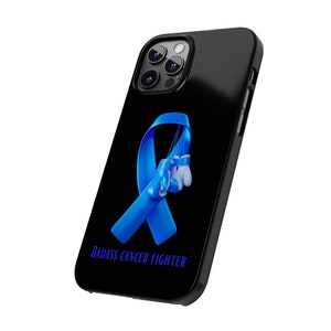 Badass Prostate Cancer Fighter iPhone 12 Phone Cases, cancer fighter, cancer warrior, cancer encouragement, cancer gift image 2