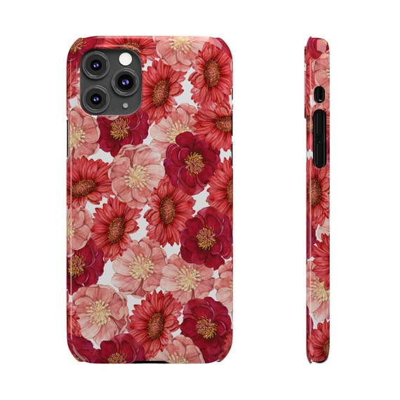 Red and Pink Flowers iPhone 11 Phone Cases