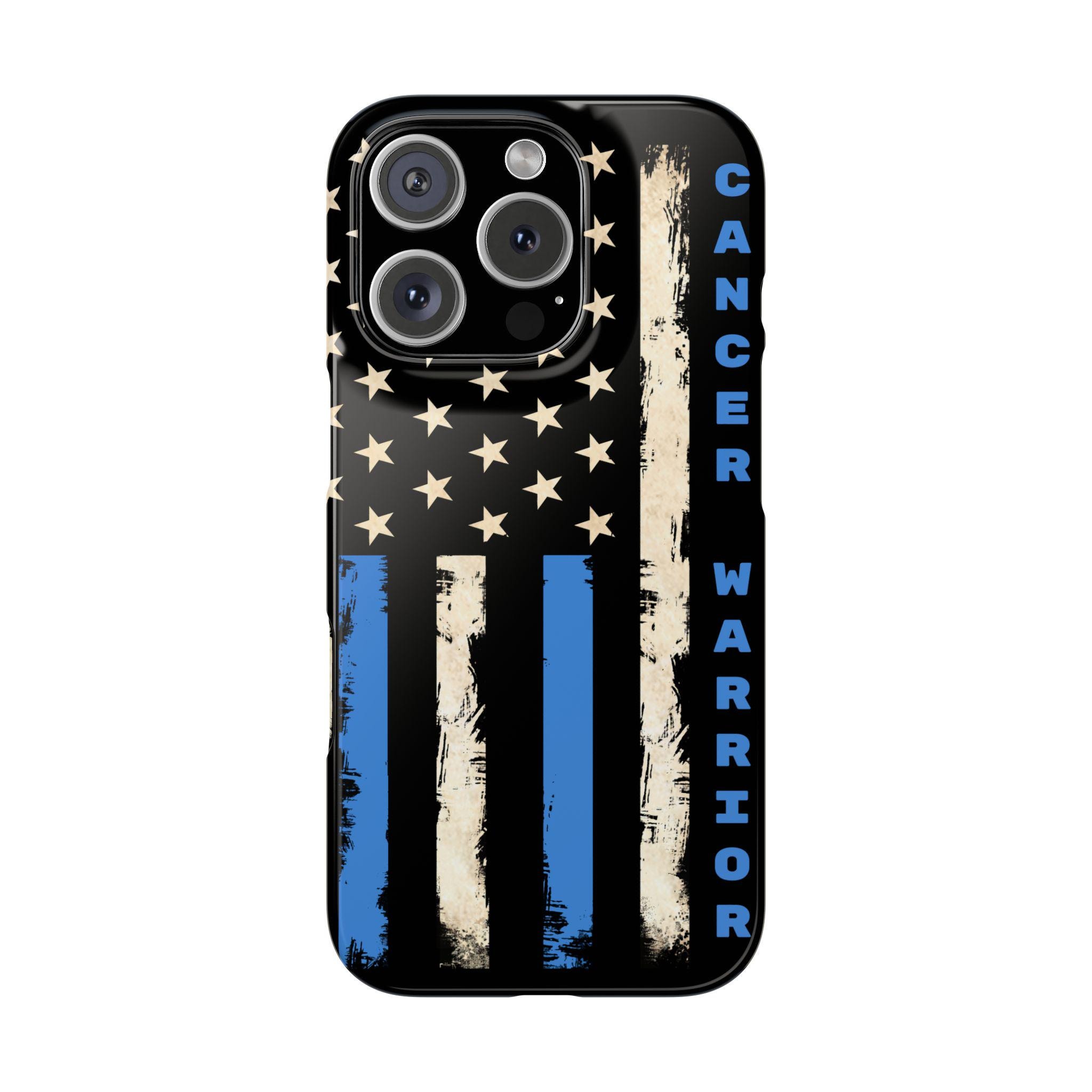 Prostate Cancer Warrior Flag iPhone 16, iPhone 15, iPhone 14, iPhone 13, iPhone 12 Cases. Cancer Awareness, Prostate Cancer iPhone case