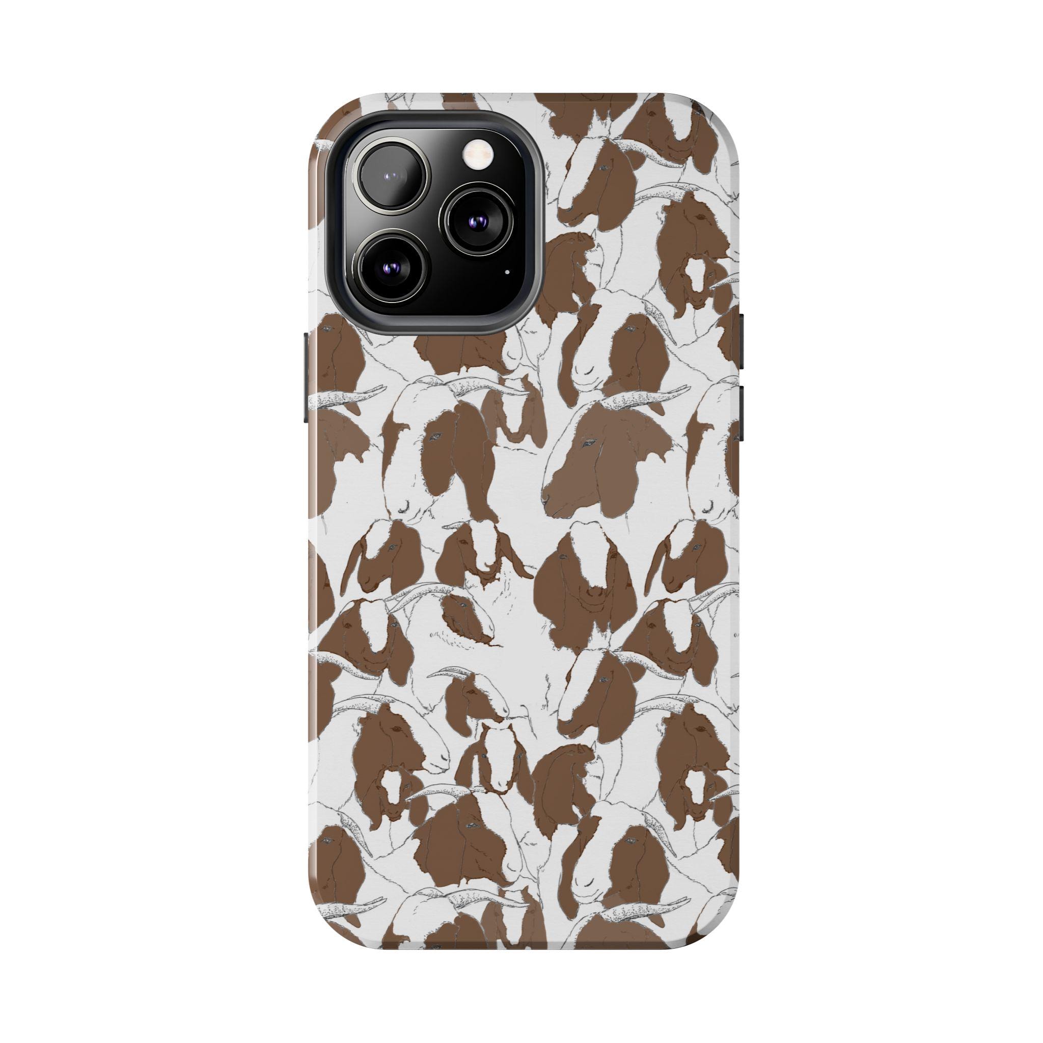 Boer Goats Tough iPhone 16, iPhone 15, iPhone 14, iPhone 13, iPhone 12 Cases. Perfect gift for yourself a Boer Goat rancher, Boer Goat lover