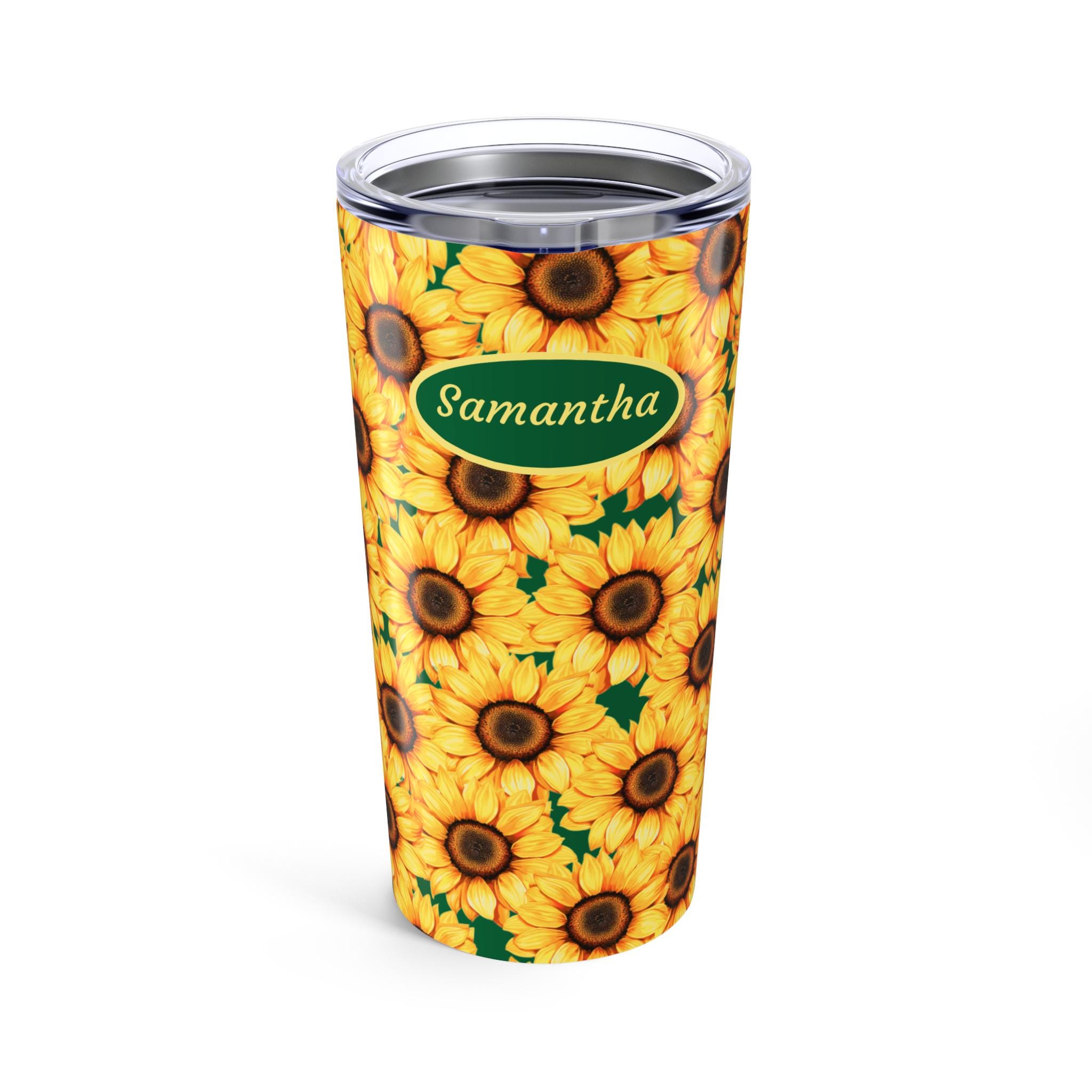 Sunflowers Personalized Tumbler 20oz, sunflower cup, botanical, sunflower lover, gardener, cottagecore, floral , floral graphic