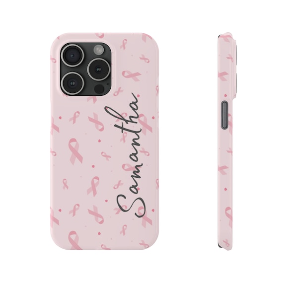 Personalized Breast Cancer iPhone 15 Phone Cases. Personalize this custom iPhone 15 case for yourself or your favorite cancer warrior