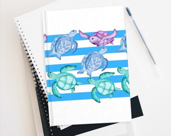 Sea Turtles Blue, Green, Purple Blank Journal, marine life, sea turtle enthusiast, turtle conservation, wildlife support, nature lover