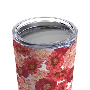 Red and Pink Flowers Tumbler 20oz image 3