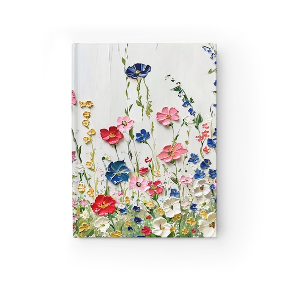 Amazing painting of Wildflowers on Blank Journal, floral painting, floral image, wildflower painting, flower painting on iPhone