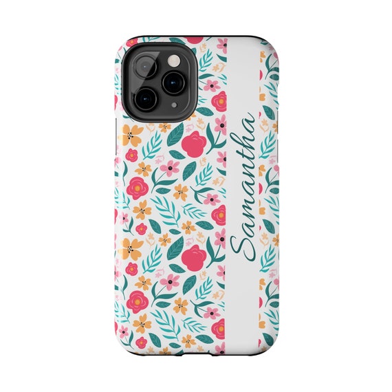 Personalized I Love Flowers Tough iPhone Cases. Perfect for gardeners and flower lovers
