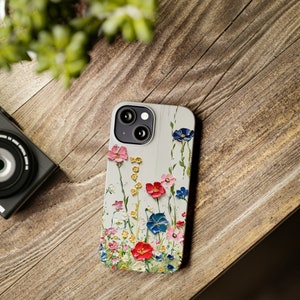 Amazing painting of Wildflowers on iPhone 13 Phone Cases, floral painting, floral image, wildflower painting, flower painting on iPhone image 10