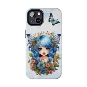 Blue Fairy iPhone 13 Cases, Pretty Blue Fairycore fairy in beautiful Flowercore colors image 7