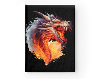 The Dragon Slayer Journal. Inspirational saying on the back. The back side displays a poem about courage in the face of adversity.