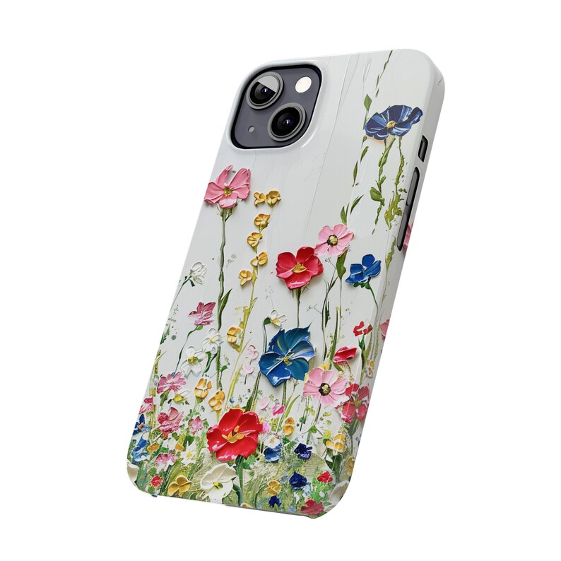Amazing painting of Wildflowers on iPhone 13 Phone Cases, floral painting, floral image, wildflower painting, flower painting on iPhone image 7