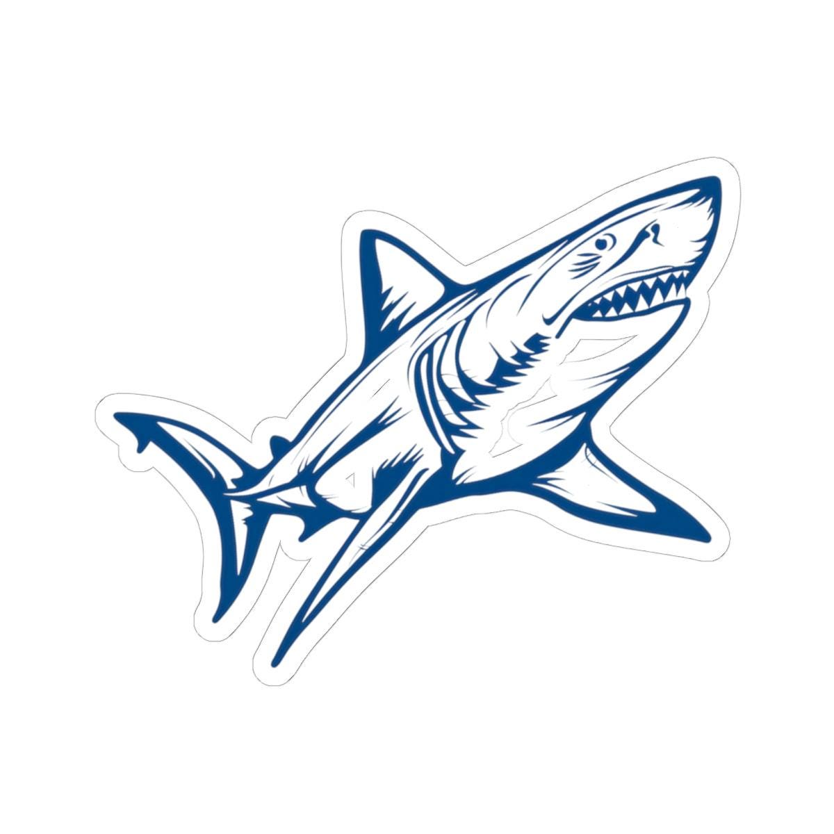 Great White Shark Sticker with Transparent or White Edges. Add this great white shark to your bottle, computer or books!