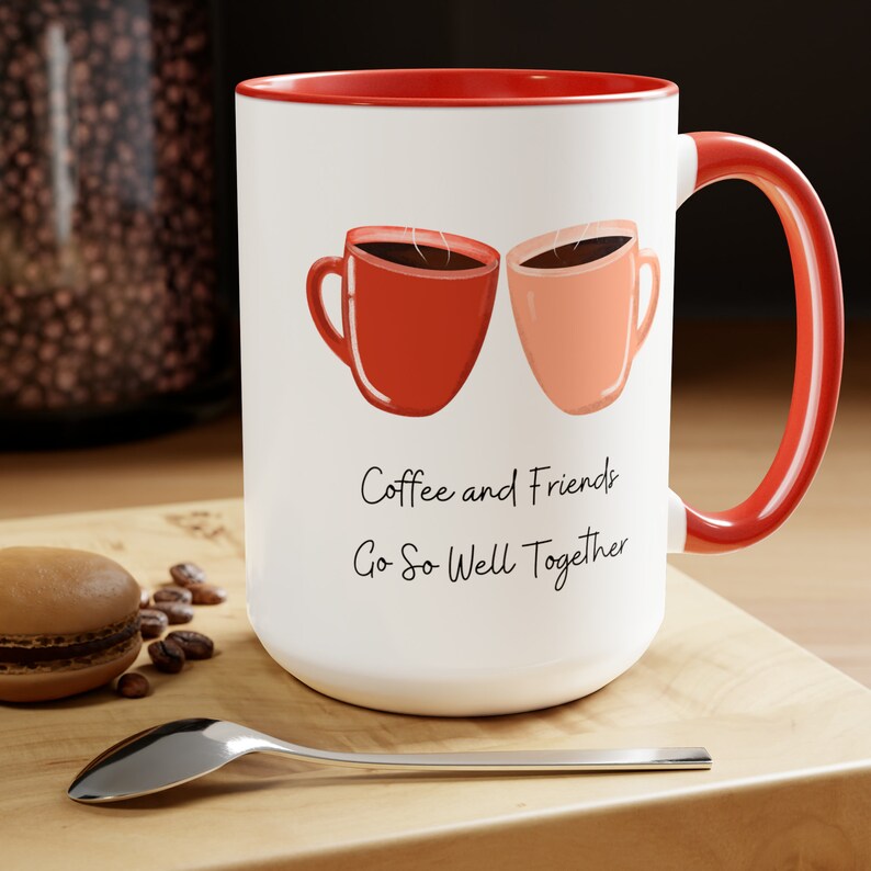 Coffee and Friends Coffee Mug 15oz image 1