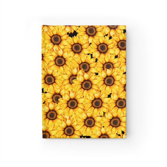 All About Sunflowers Blank Journal, Boho Sunflower all over for a great journal