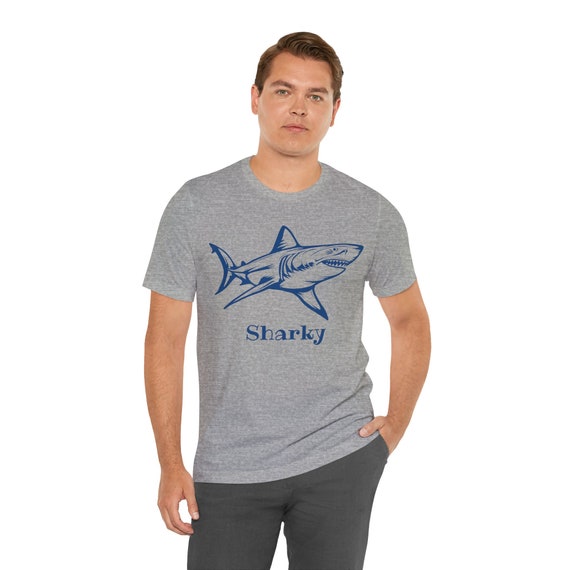 Sharky Great White Shark T-Shirt Image on the front, Shark Shirt, Great White Shark Shirt, Shark Gift, Great White Shark Drawing