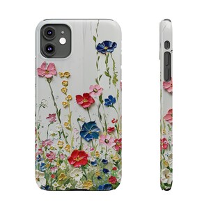Amazing painting of Wildflowers on iPhone 11 Phone Cases, floral painting, floral image, wildflower painting image 7