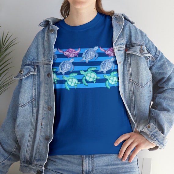 Sea Turtle Womens Cotton TShirt, marine life, sea turtle enthusiast, turtle conservation, wildlife support, nature lover shirt, turtle shirt