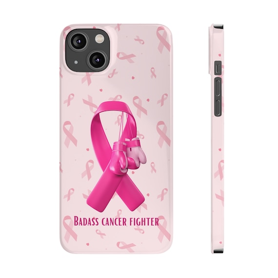 Badass Breast Cancer Fighter iPhone 14 Phone Cases, cancer fighter, cancer warrior, cancer encouragement, cancer gift