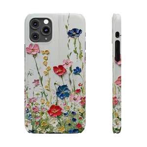 Amazing painting of Wildflowers on iPhone 11 Phone Cases, floral painting, floral image, wildflower painting image 4