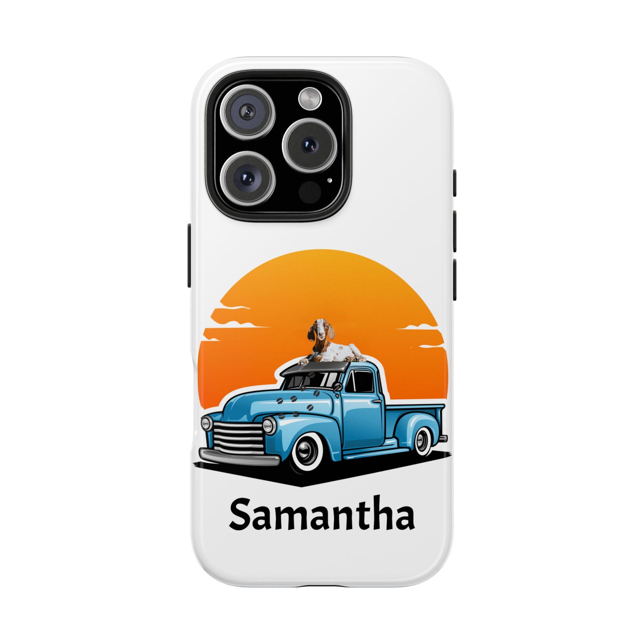 Personalized Goat Life Tough iPhone Cases for iPhone 16, iPhone 15, iPhone 14, iPhone 13, iPhone 12 all models. Case for Boer Goat Lovers