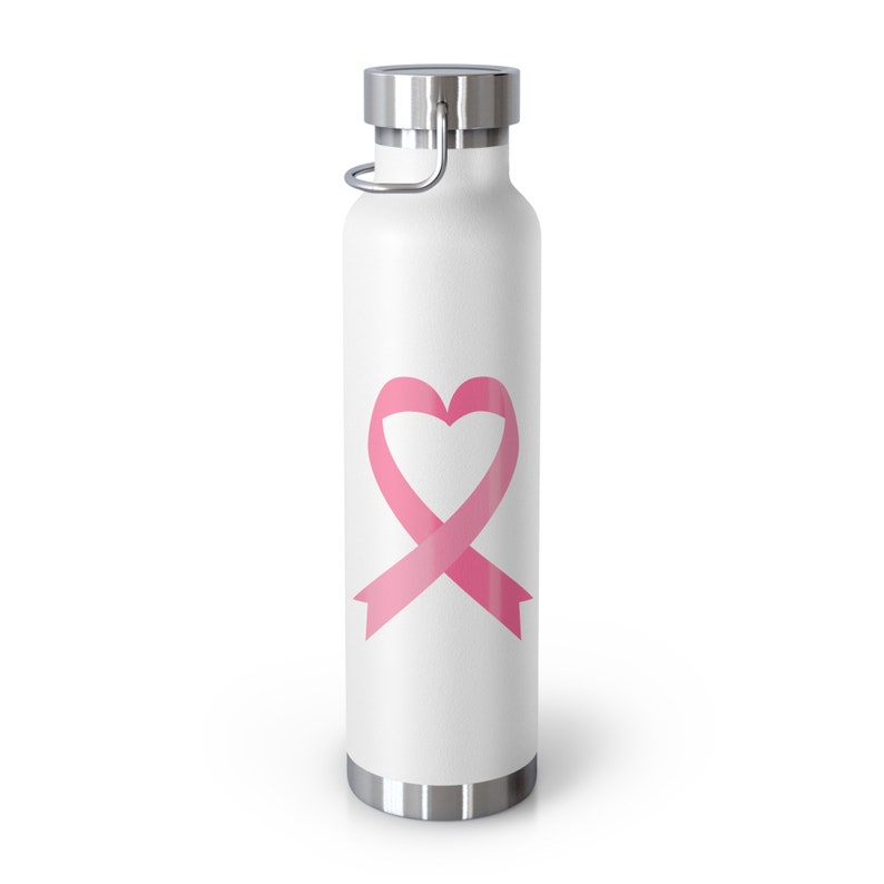 Breast Cancer Ribbon Vacuum Insulated Bottle, 22oz. Perfect for the Breast Cancer Warrior in your life image 3