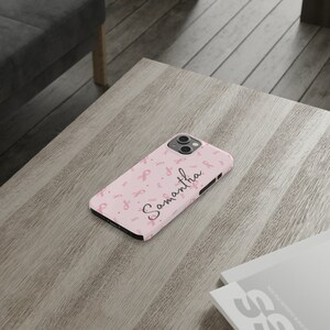 Personalized Breast Cancer Fighter iPhone 14 Phone Cases image 6