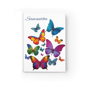 Personalize this Butterfly Journal with your name, Custom Journal, custom Butterfly notebook, Butterflies