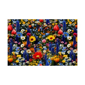 Póster Mate de flores silvestres de colores imagen 6