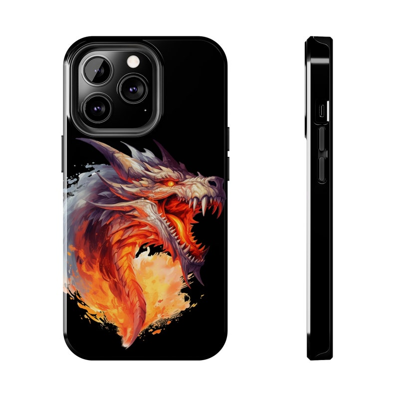 Angry Dragon iPhone 13 Cases, Knightcore, medieval, Fantasy, Flying Dragon, Fiery Golden Dragon image 10