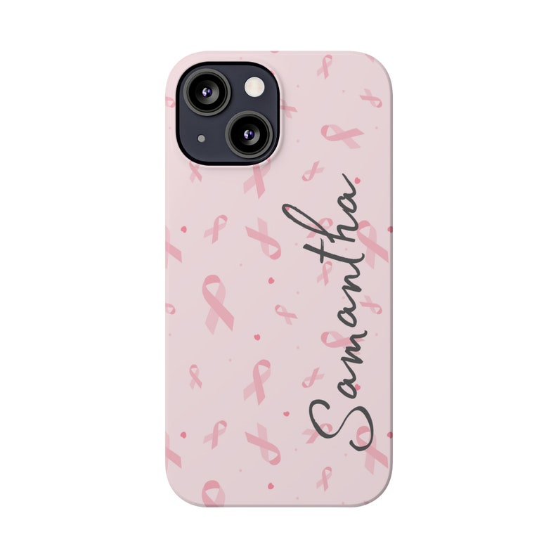 Personalized Badass Breast Cancer Fighter iPhone 13 Phone Cases image 3