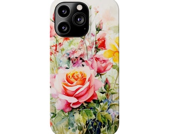 Watercolor Roses iPhone 13 Cases. Beautiful watercolor roses on your iPhone case, Amazing graphic!