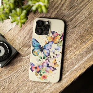 Watercolor Butterfly iPhone 15 Phone, Butterfly Gifts, Butterfly Tumbler, Butterfly iPhone, Butterfly Gift Women, Butterfly Lover Gift image 6