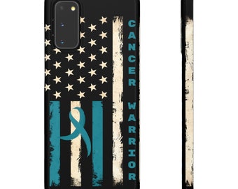 Ovarian Cancer Flag Samsung Phone Cases 20-22. Cancer Awareness, cancer fighter, cancer warrior, cancer encouragement, cancer gift