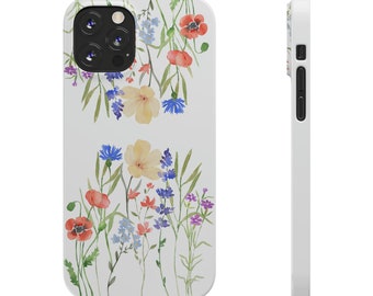 Boho Wildflowers iPhone 12 Cases. iPhone case wildflowers, wildflowers, iPhone 12, cottagecore, botanical iPhone case, gardener iPhone case
