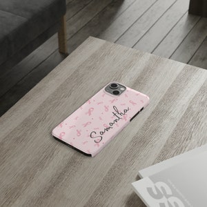 Personalized Breast Cancer Fighter iPhone 14 Phone Cases image 8
