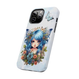 Blue Fairy iPhone 13 Cases, Pretty Blue Fairycore fairy in beautiful Flowercore colors image 6