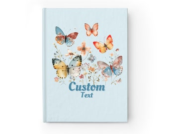 Personalize this Butterfly Journal with your name, Custom Journal, custom Butterfly notebook, Butterflies