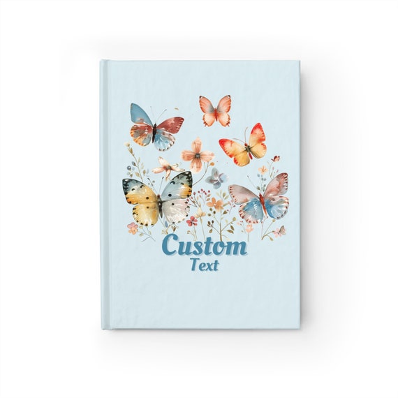 Personalize this Butterfly Journal with your name, Custom Journal, custom Butterfly notebook, Butterflies