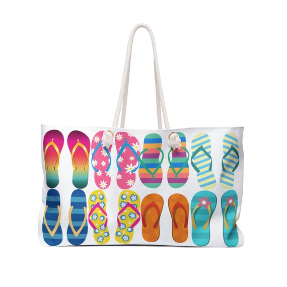 Just Flip Flops Oversized Tote with Rope Handle