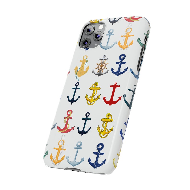 Anchors iPhone 11 Phone Cases, Brightly Colored Anchors for your Sailing and Boating Enthusiast image 9