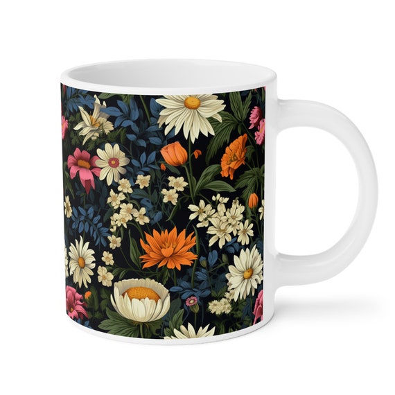 Spring Wildflowers Coffee Cup 15/20 oz,wildflower, wildflowers, cottagecore, botanical, gardener gift, vintage wildflowers, boho wildflowers