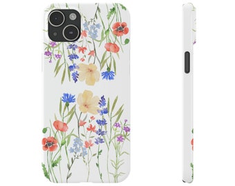 Boho Wildflowers iPhone 15 Cases. iPhone case wildflowers, wildflowers, iPhone 12, cottagecore, botanical iPhone case, gardener iPhone case