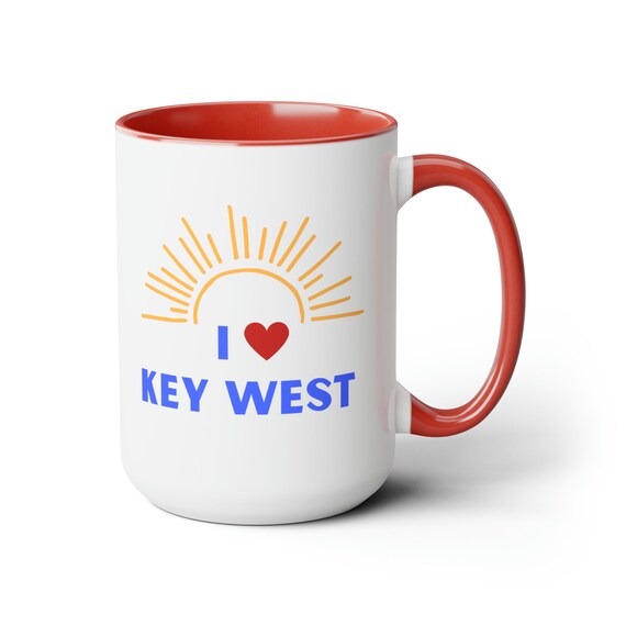 I Love Key West Coffee Mugs, 15oz