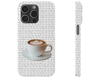 Coffee in Many Languages iPhone 15 Phone Cases