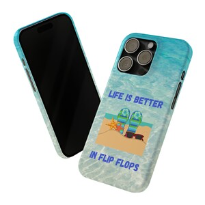 Life is Better in Flip Flops iPhone 15 Phone Cases image 2