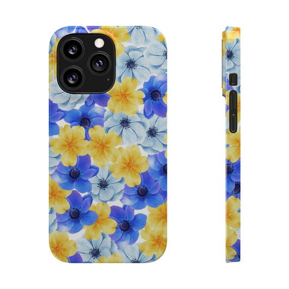 Blue and Yellow Flowers  iPhone 13 Phone Cases