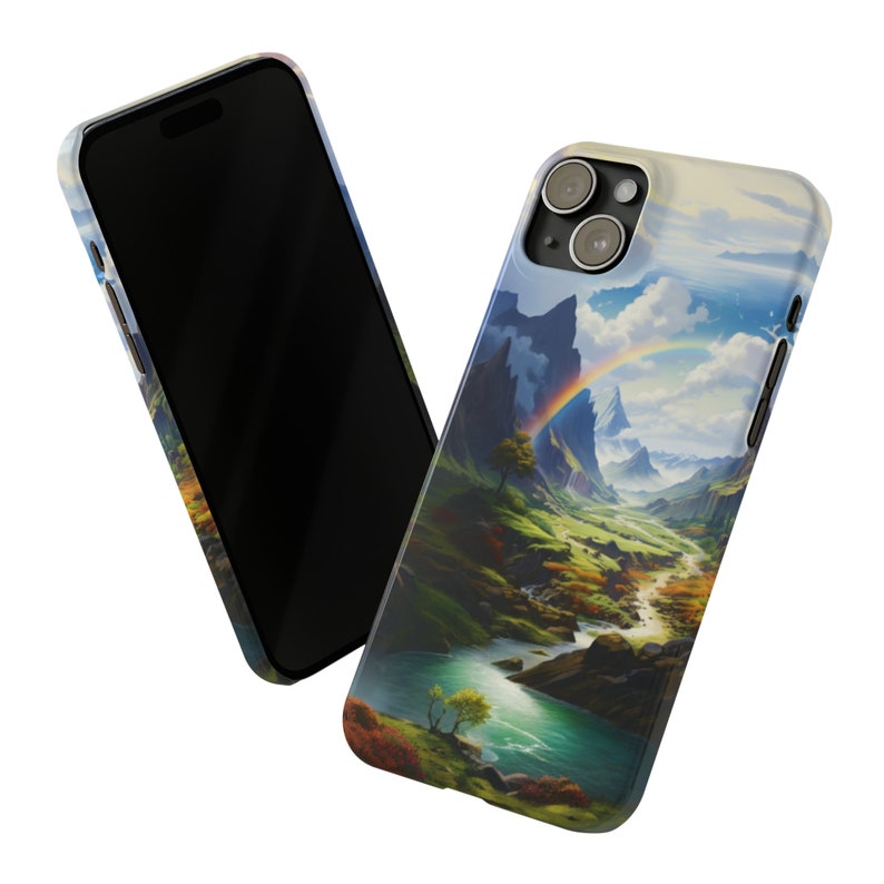 Rainbow Valley iPhone 15 Phone Cases image 2